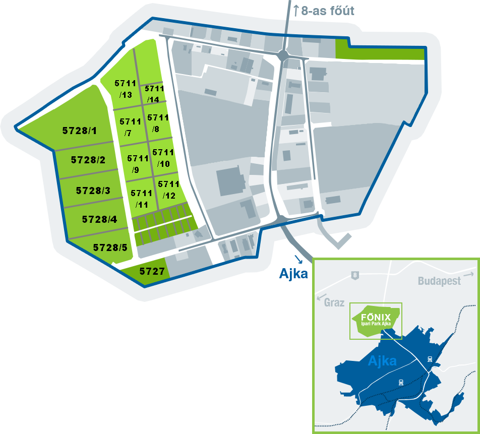 Az ipari park térképe